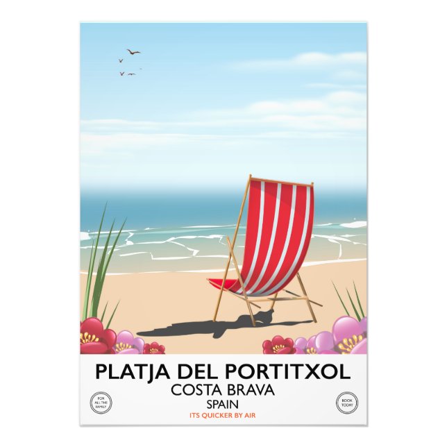Stranden Platja del Portitxol, Costa Brava, Spanie Fototryck (Framsidan)