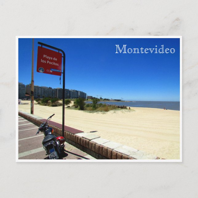 stranden pocitos montevideo vykort (Framsida)