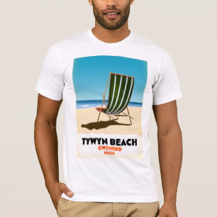 stranden Tywyn stranden Gwynedd Wales poster T Shirt