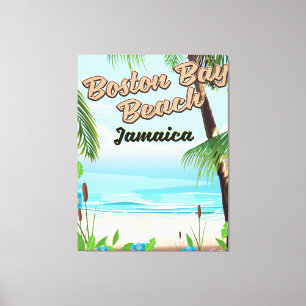 stranden vid Boston Bay, Jamaica Canvastryck