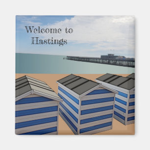 Stranden vid Hastings Fridge Magnet