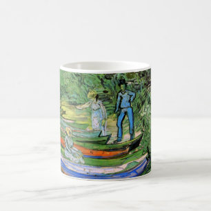Stranden vid Oise i Auvers av Vincent van Gogh Kaffemugg