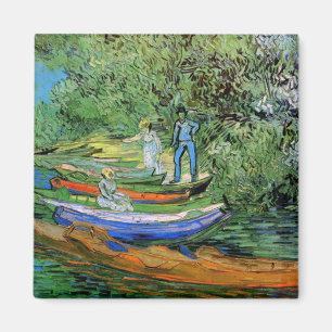 Stranden vid Oise i Auvers av Vincent van Gogh Magnet