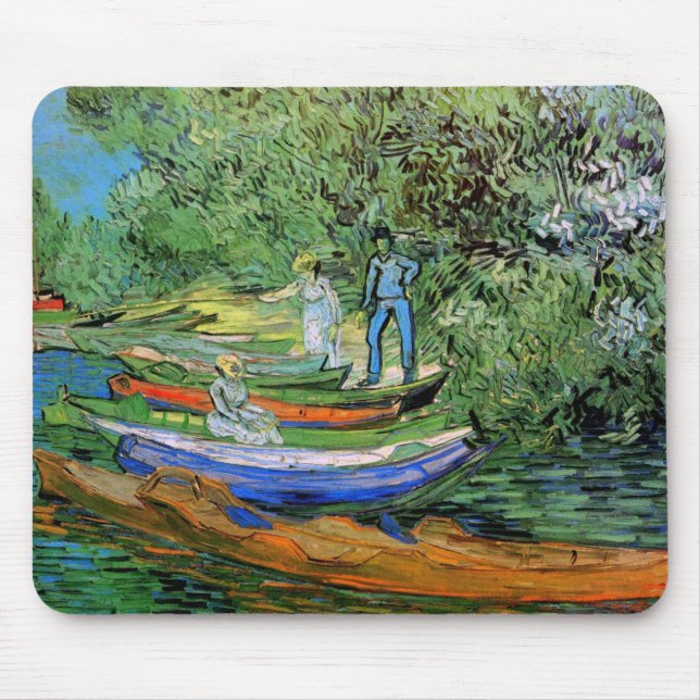 Stranden vid Oise i Auvers av Vincent van Gogh Musmatta (Framsidan)