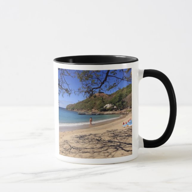 Stranden vid Pigeon Island National Park Mugg (Höger)