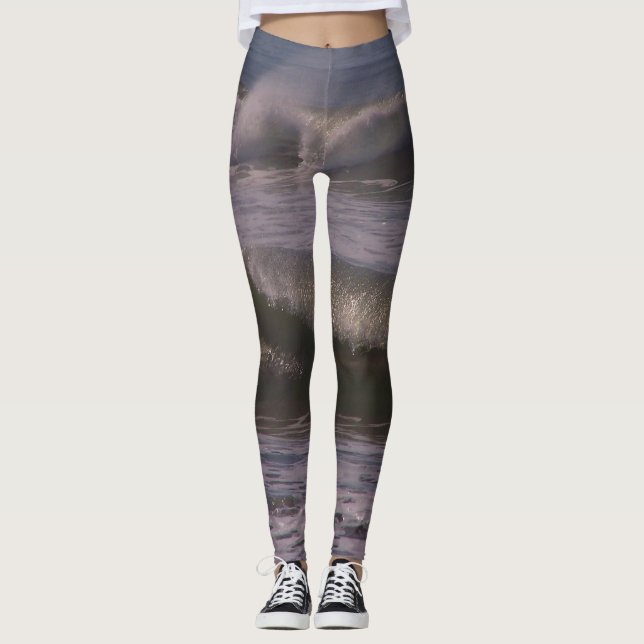 Stranden vinkar All över tryckdamasker Leggings (Framsida)
