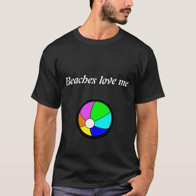 Stränder älskar mig t shirt (Framsida)