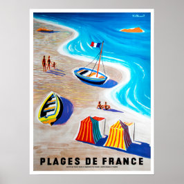 Stränder i Frankrike Poster