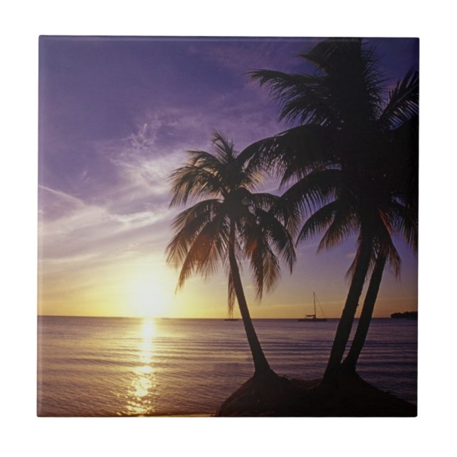 Stränder i Negril, Jamaica Kakelplatta (Framsidan)