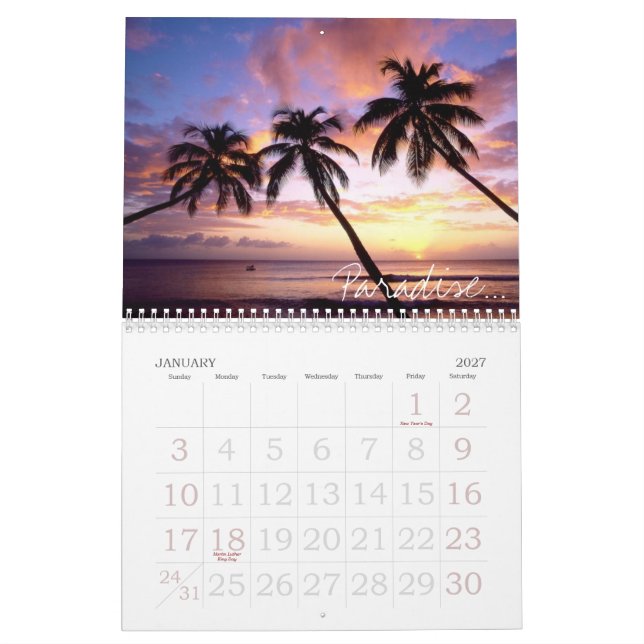 Stränder Kalender (Jan 2027)