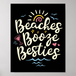 Stränder Sprit Bästa Sommar Kompis Tjejresor Poster