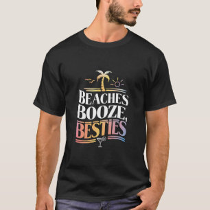 Stränder Sprit & Bästa vänner Kokosnöt Träd Sommar T Shirt