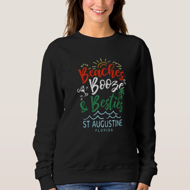 Stränder Sprit Och Bästa Vänner St Augustine Somma T Shirt (Framsida)