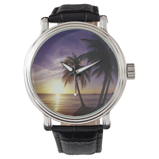 Stränder vid Negril, Jamaica 3 Armbandsur (Framsida)