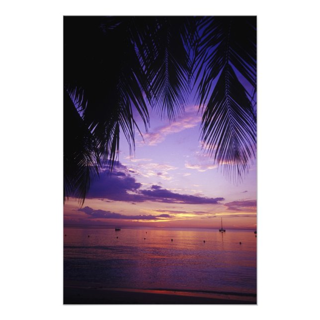 Stränder vid Negril, Jamaica 3 Fototryck (Framsidan)