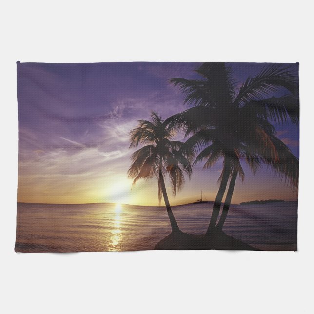 Stränder vid Negril, Jamaica 3 Kökshandduk (Horisontell)