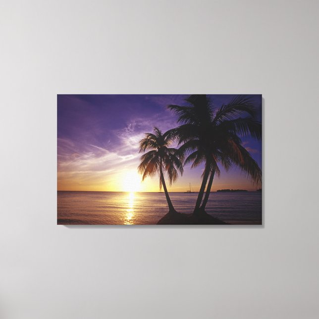 Stränder vid Negril, Jamaica Canvastryck (Framsida)