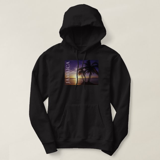 Stränder vid Negril Jamaica Hoodie (Design framsida)