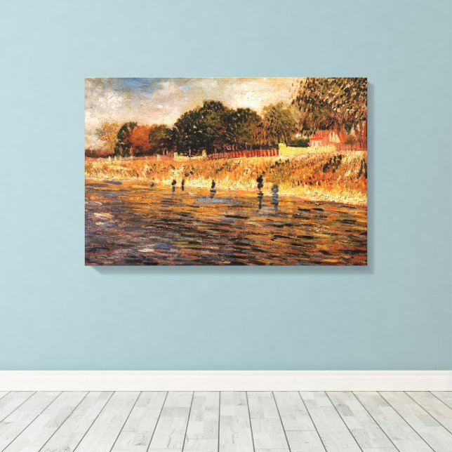 Stränderna vid Seine av Vincent van Gogh Canvastryck (Insitu (trägolv))