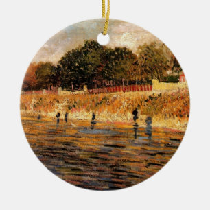 Stränderna vid Seine av Vincent van Gogh Julgransprydnad Keramik