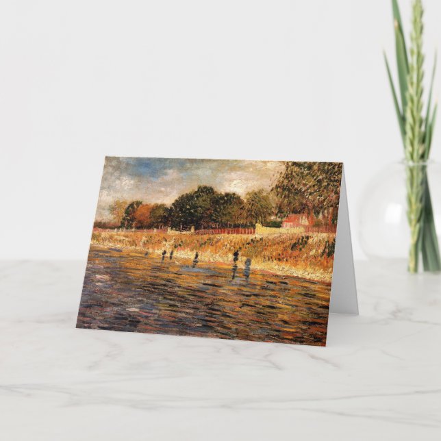 Stränderna vid Seine av Vincent van Gogh Kort (Framsida)