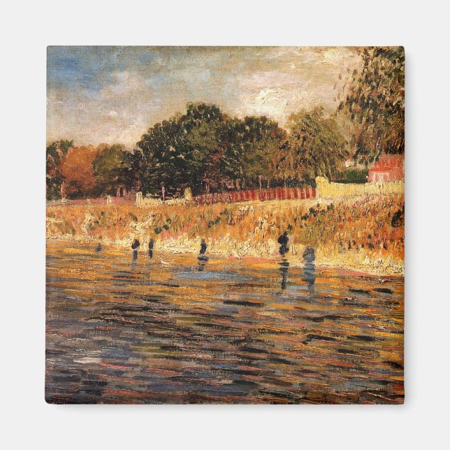 Stränderna vid Seine av Vincent van Gogh Magnet (Framsidan)