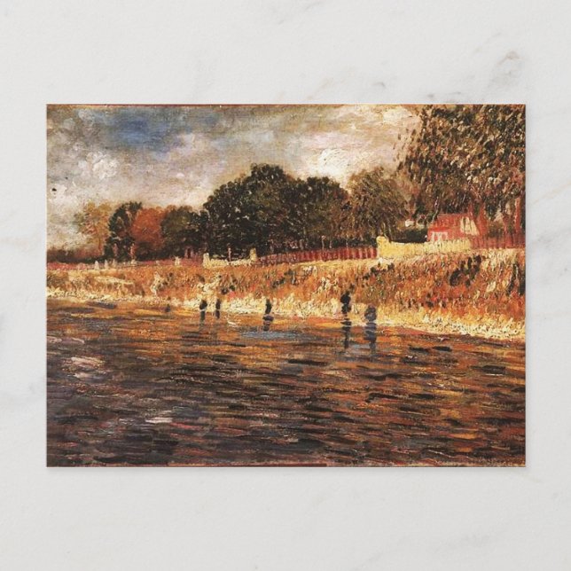 Stränderna vid Seine, Vincent van Gogh Vykort (Framsida)