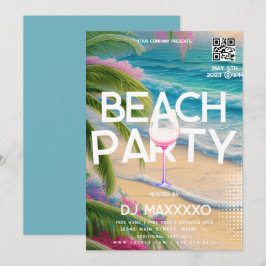 Strandfest Event Bar Tropical Club Flyer  Inbjudningar