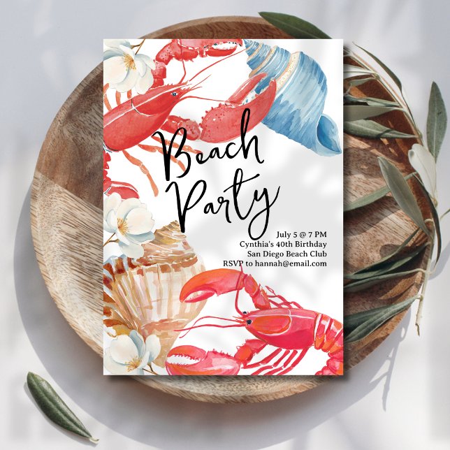 Strandfest Inbjudningar (Skapare uppladdad)