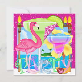 Strandfest / Luau Inbjudningar