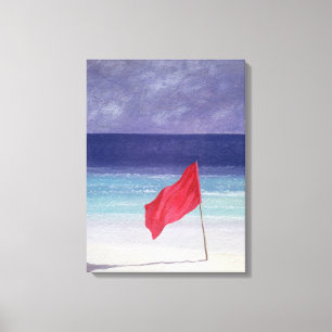 Strandflagga - storm som varnar 1985 canvastryck