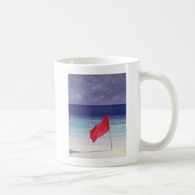 Strandflagga - storm som varnar 1985 kaffemugg (Höger)