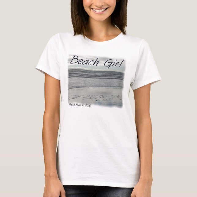 Strandflicka 3 - skjorta tee shirt (Framsida)