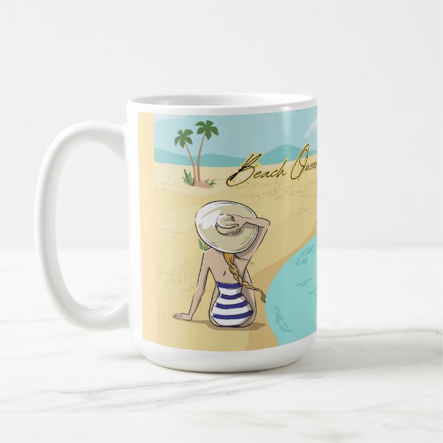 strandflicka kaffemugg (Vänster)
