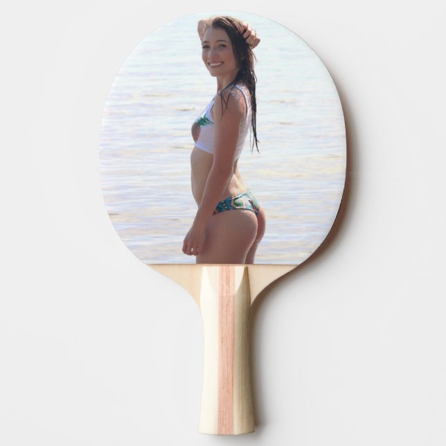 STRANDFLICKAN PING PONG FÖR BIKININ G-STRING PINGISRACKET (Framsidan)