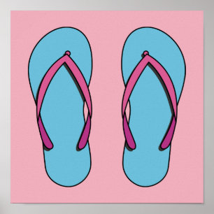 Strandflippflopp Poster