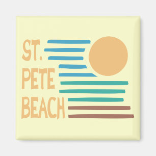StrandFlorida för St. Pete geometrisk solnedgång Magnet