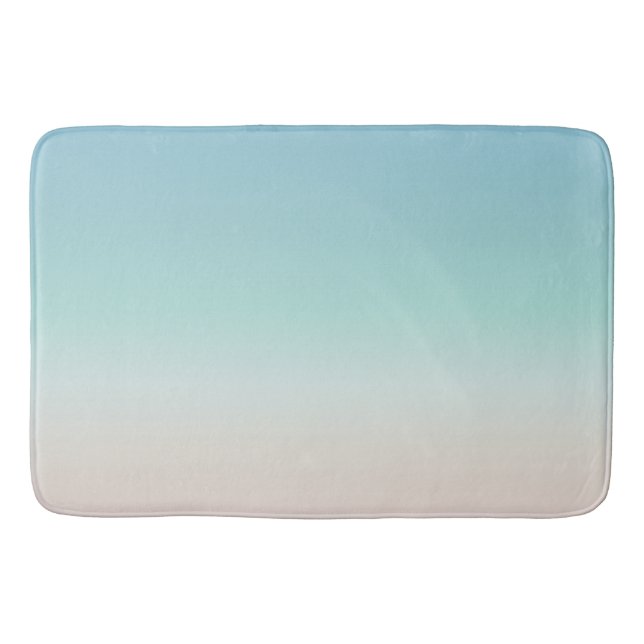 Strandgradient | Turkos Modern Minimalistisk Badrumsmatta (Framsidan)