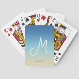Strandgradientmonogram casinokort