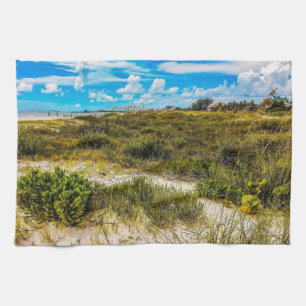 Strandgröntar Kökshandduk