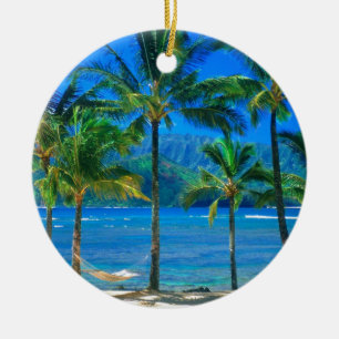 Strandhängmatta Kauai Hawaii Julgransprydnad Keramik