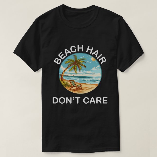 Strandhår, Inget Problem – Rolig Sommar T-Shirt (Design framsida)