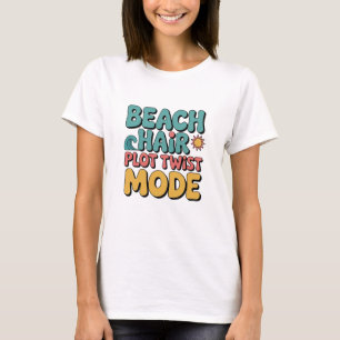 Strandhår Plot Twist Roligt Bokigt T Shirt