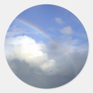 Strandhill Ireland Rainbows Couws Himlar Runt Klistermärke