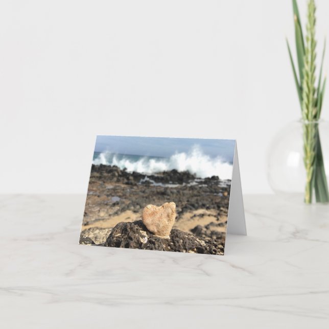 Strandhjärtskydd (blank inuti) kort (Framsida)