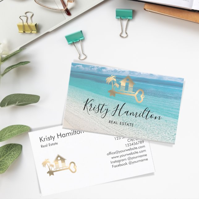 strandhus i gods professionell visitkort (Skapare uppladdad)