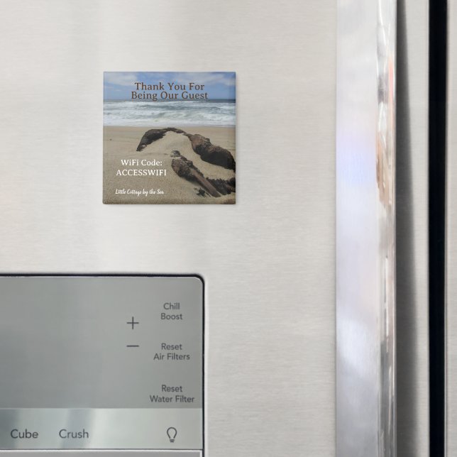 Strandhus kusthus gäst WiFi-åtkomstkod  Magnet (In Situ (Fridge))