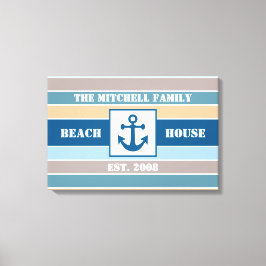 Strandhus nautisk anpassad canvas
