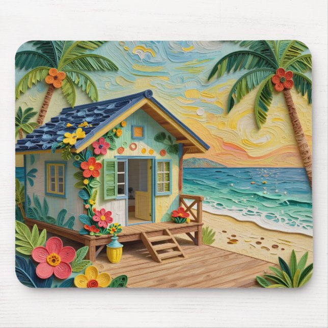 Strandhus Oceanisk Kustkonst Musmatta (Framsidan)