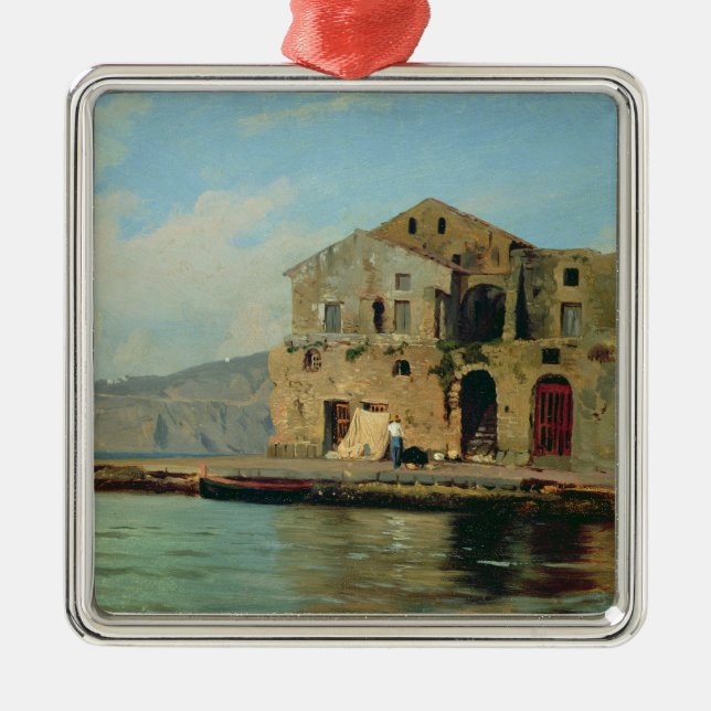 Strandhus på Sorrento Julgransprydnad Metall (Framsidan)